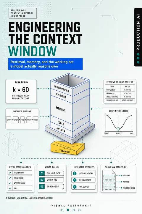 Jacket for Engineering the Context Window — Retrieval, memory, and the working set a model actually reasons over